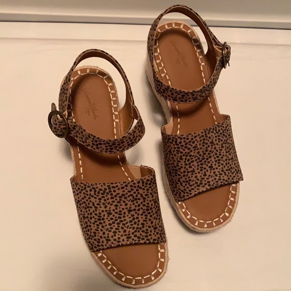 Leopard print espadrilles